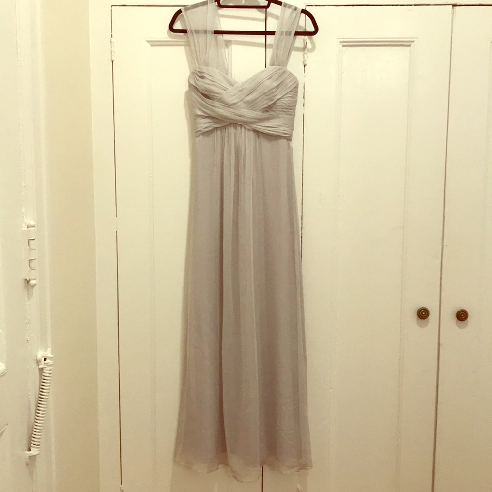 Amsale Grey Silk Gown